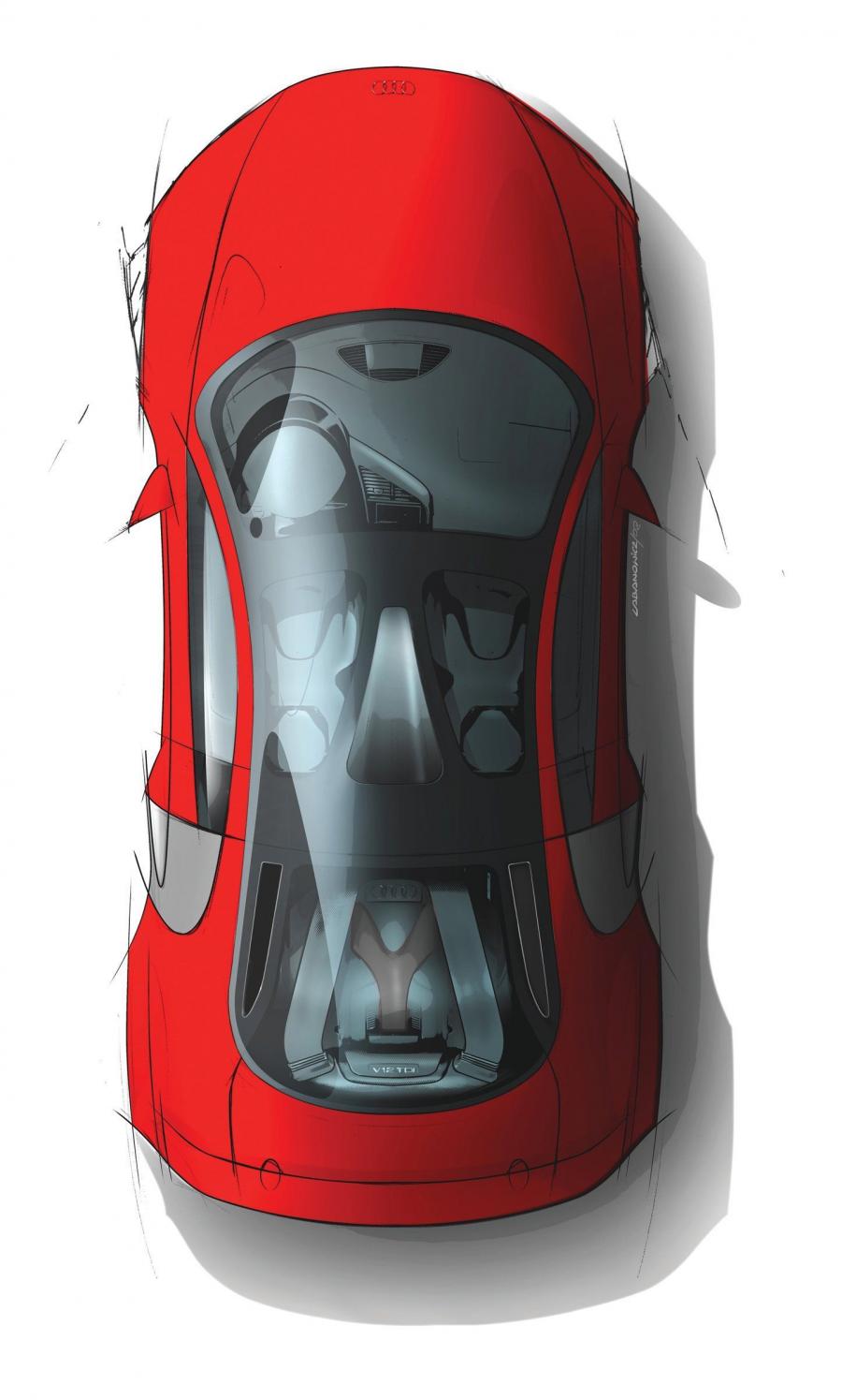 Эскиз Audi R8 TDI Le Mans Concept 2008 года  (фото 14 из 19)